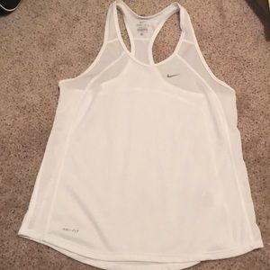 White, Nike workout tank